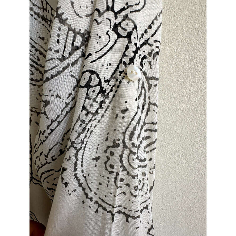 Bohome Women's White Printed High/low Shirt BEACH Dress SIZE S - Picture 3 of 12